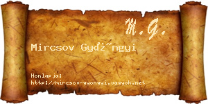 Mircsov Gyöngyi névjegykártya