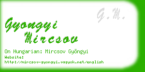 gyongyi mircsov business card