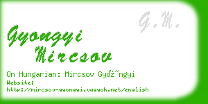 gyongyi mircsov business card